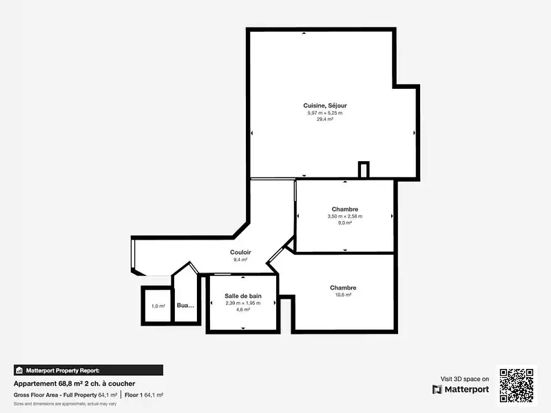 Appartement, 68 m²
