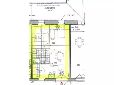 Appartement, 57,55 m²
