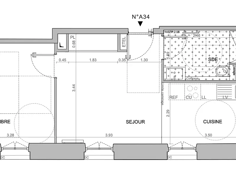 Appartement, 42,5 m²
