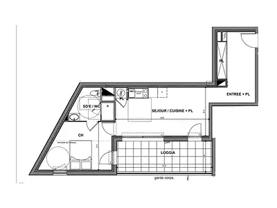 Appartement, 47,21 m²