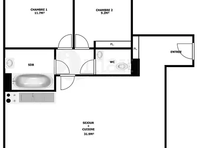 Appartement, 63 m²