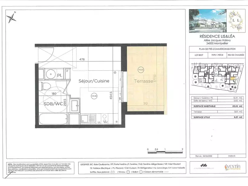 Appartement, 20,52 m²
