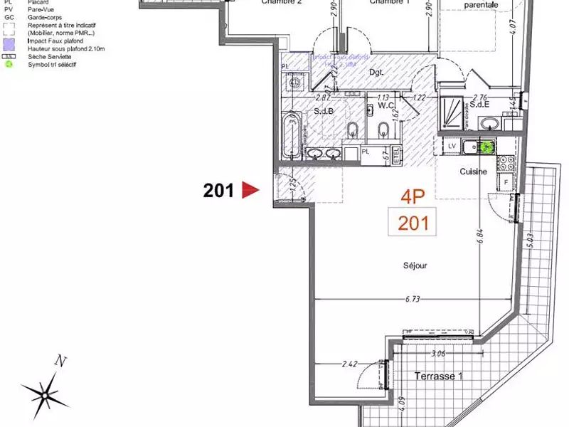 Appartement, 101 m²