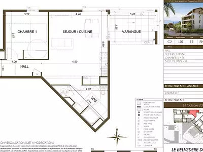 Appartement, 49,29 m²
