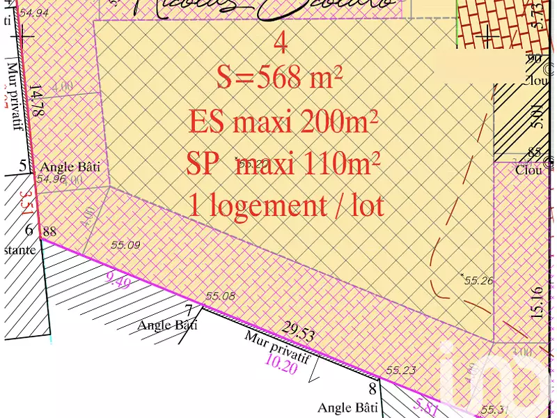 Terrain, 568 m²