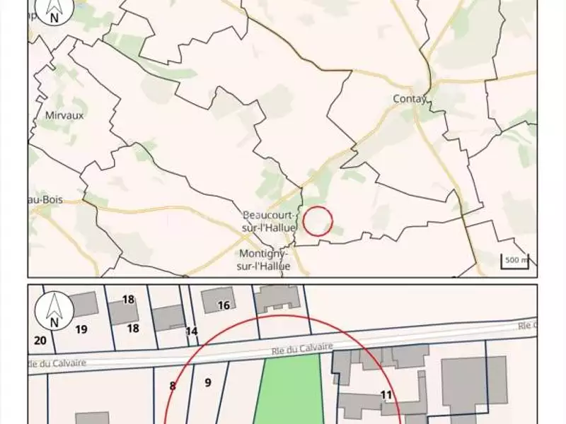 Terrain, 850 m²