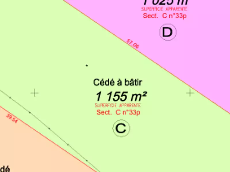 Terrain, 1 155 m²