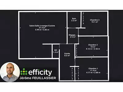 Appartement, 80 m²