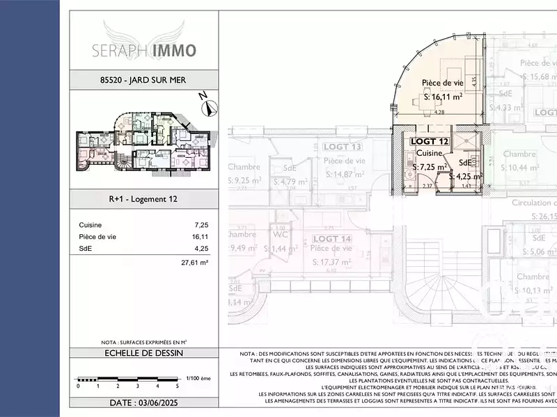 Appartement, 27,61 m²