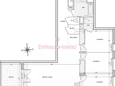 Appartement, 92,87 m²