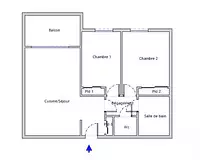 Appartement, 58 m²