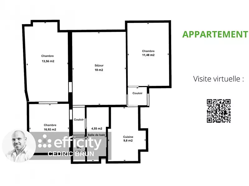Appartement, 71 m²