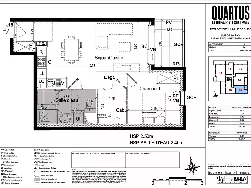Appartement, 49,37 m²