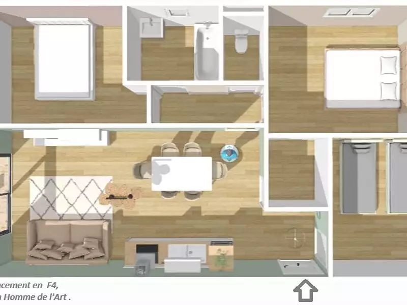 Appartement, 70,43 m²