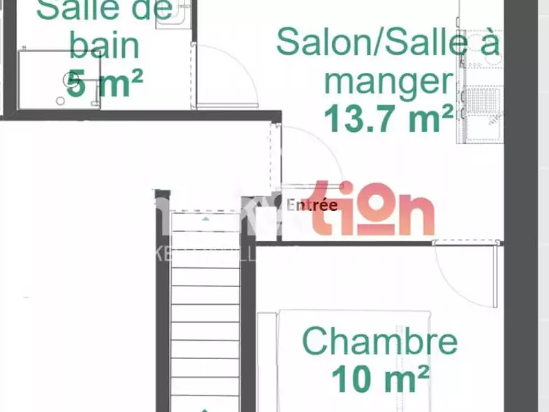 Appartement, 28 m²