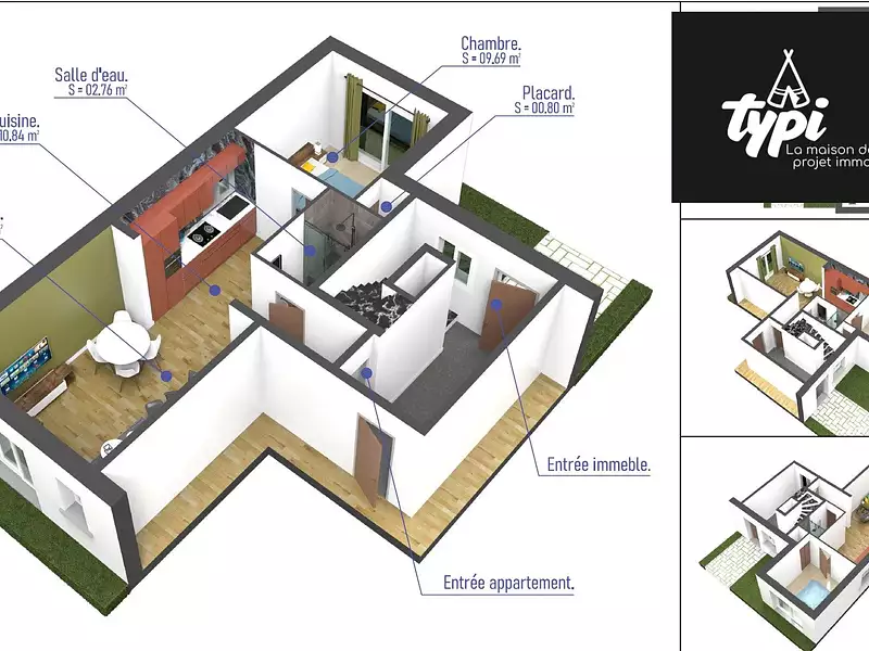 Appartement, 38,83 m²