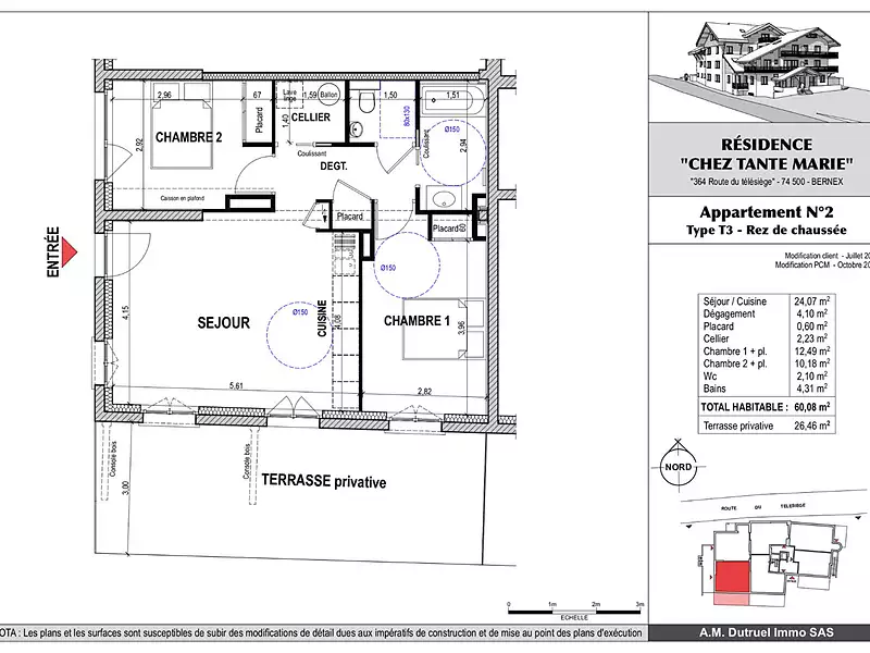 Appartement, 60,08 m²