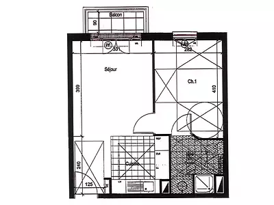 Appartement, 38,05 m²