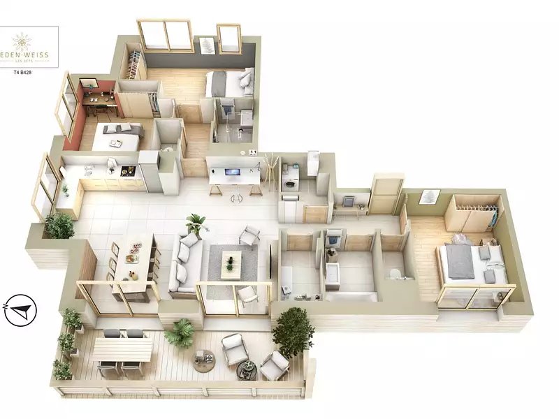 Appartement, 98,52 m²