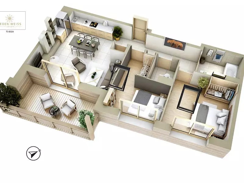 Appartement, 64,17 m²