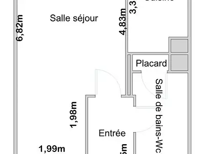 Appartement, 37,2 m²