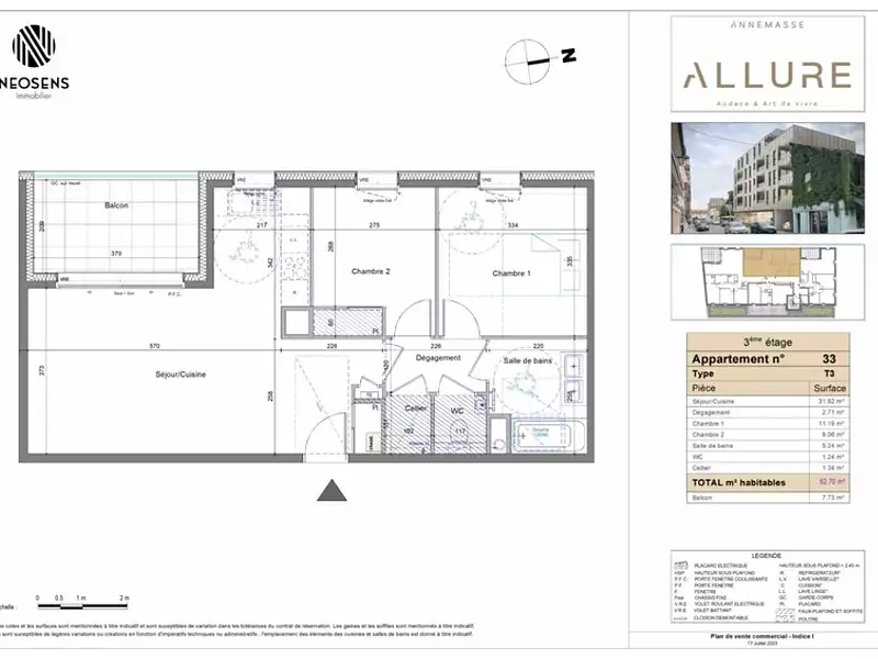 Appartement, 63 m²