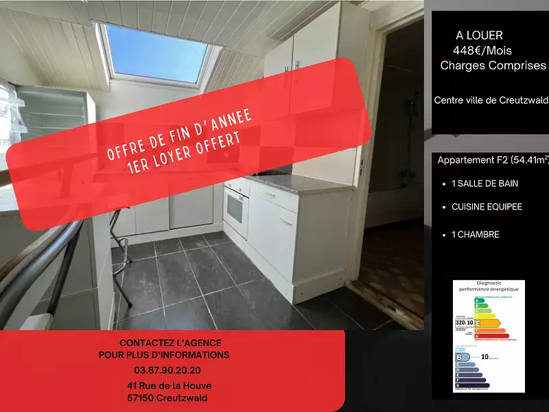 Appartement, 54,41 m²