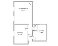 Appartement, 47,64 m²