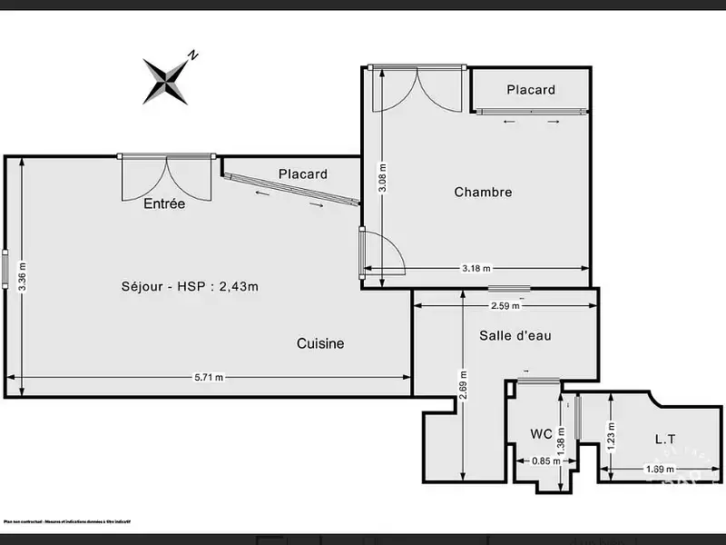 Appartement, 33 m²