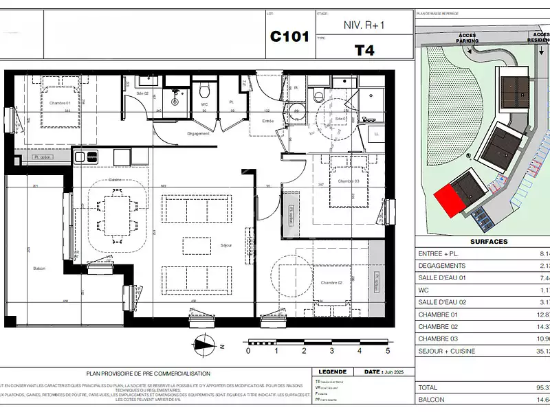 Appartement, 95,5 m²