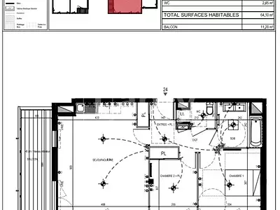 Appartement, 64 m²