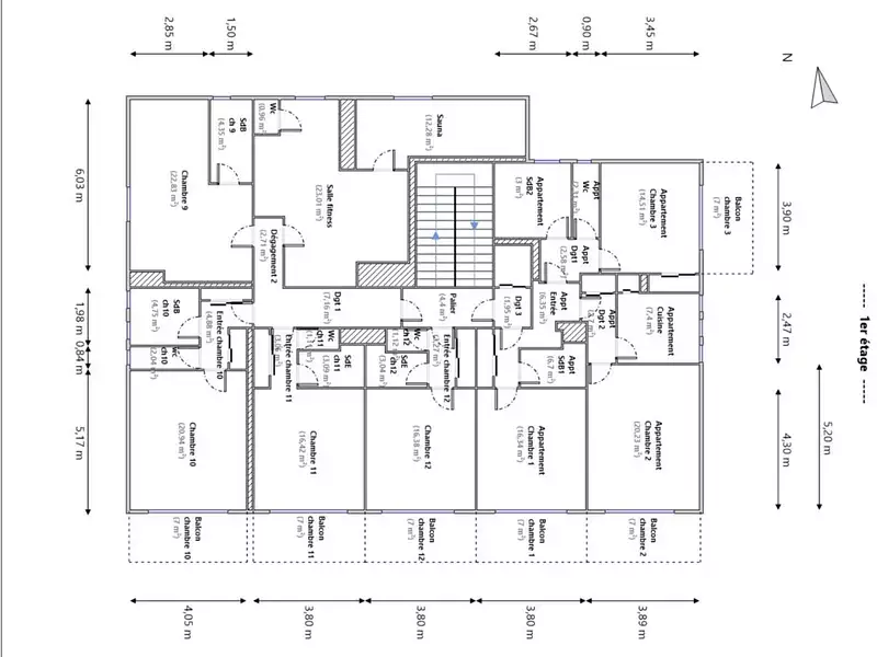 Immeuble, 1 351,85 m²