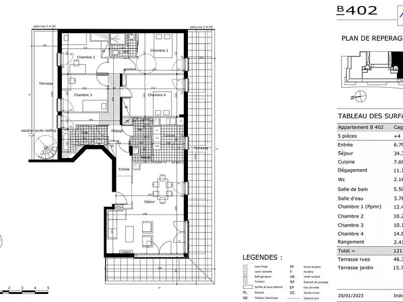 Appartement, 122 m²
