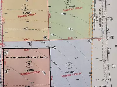 Terrain, 1 170 m²