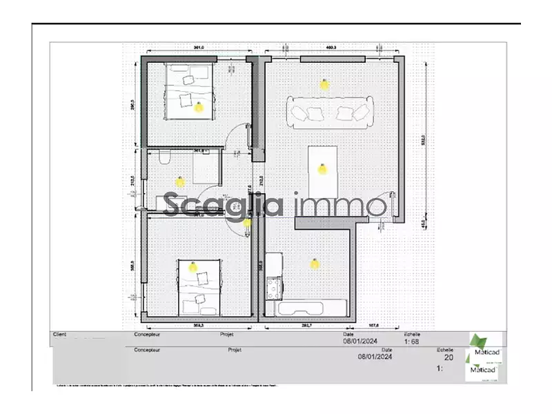 Appartement, 65 m²