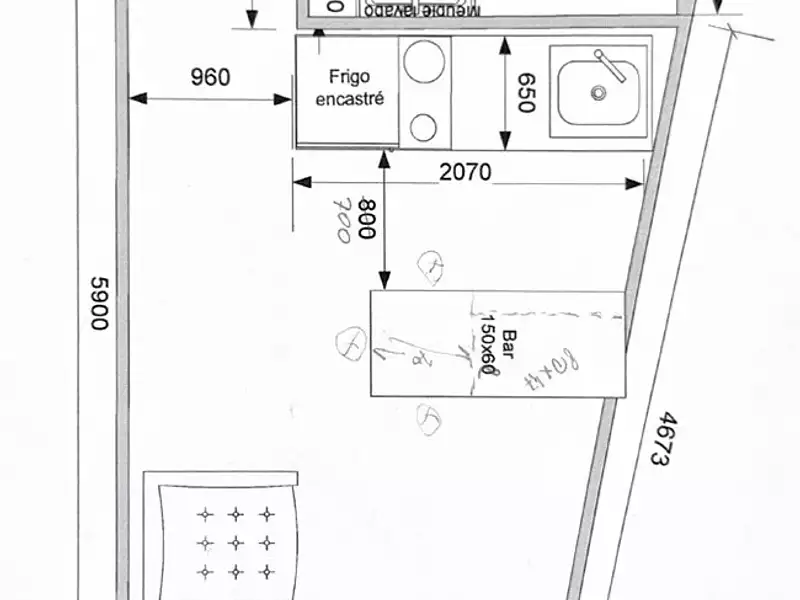 Appartement, 16,83 m²