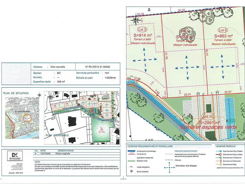 Terrain, 848 m²