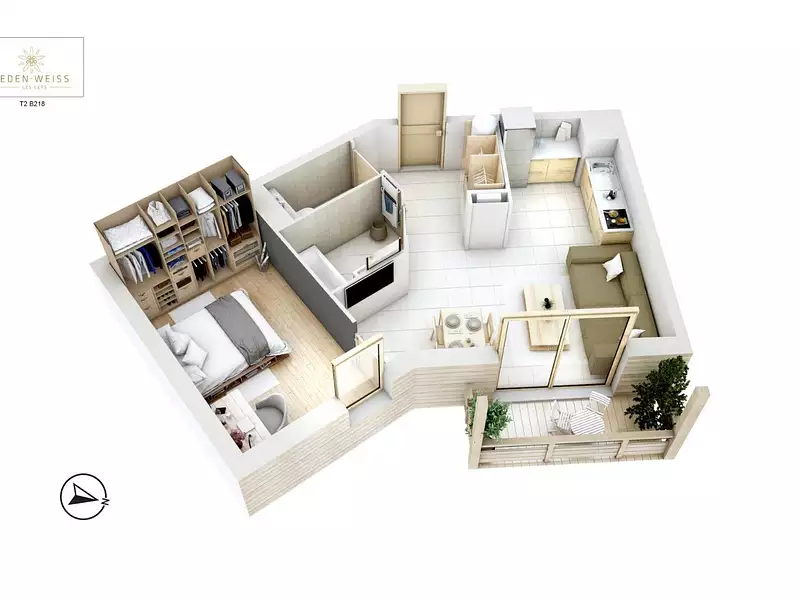 Appartement, 44,84 m²