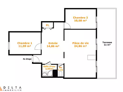 Appartement, 65,71 m²