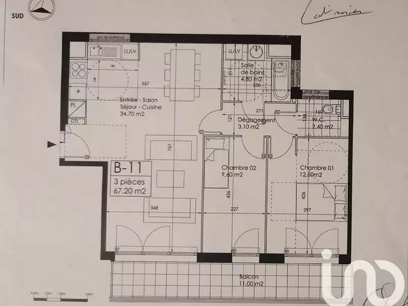 Appartement, 68 m²