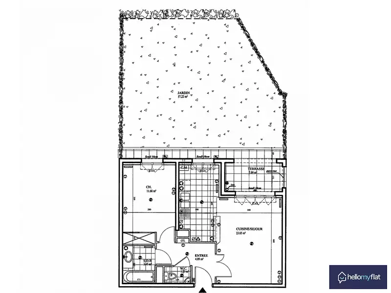 Appartement, 45,12 m²