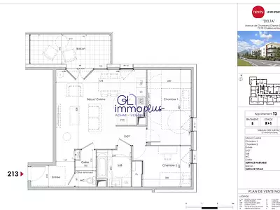Appartement, 60 m²