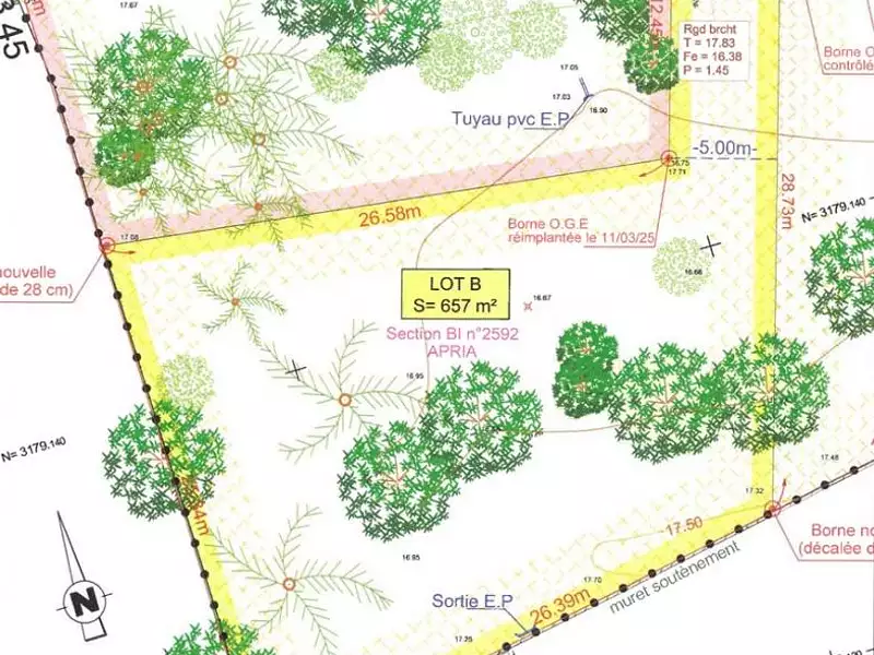 Terrain, 657 m²