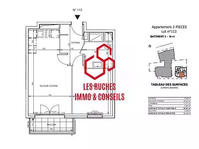 Appartement, 45,9 m²