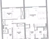 Appartement, 55,86 m²