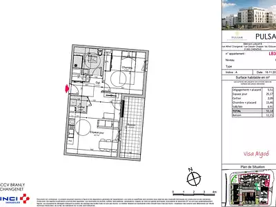 Appartement, 55,14 m²