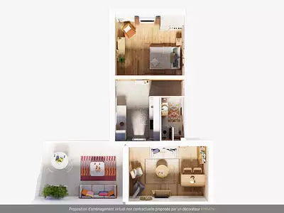Appartement, 46 m²