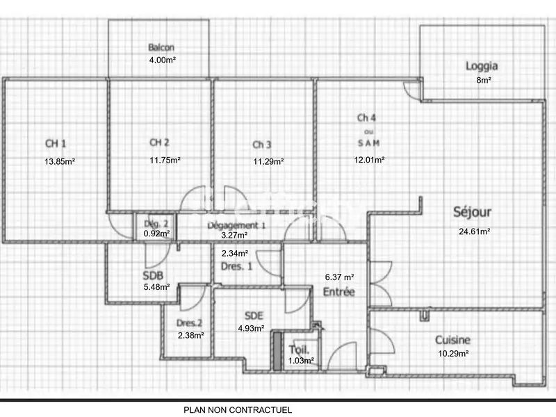Appartement, 110 m²