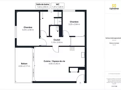 Appartement, 67 m²