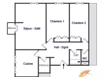 Appartement, 69,28 m²